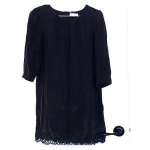Silence & Noose Little black dress. Lace. Silk